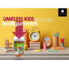 LIMITLESS KIDS MULTIGUMMIES DIETARY SUPPLEMENT FOR KIDS HEALTHY GROWTH & DEVELOPMENT 90 MANGO FLAVOR GUMMIES